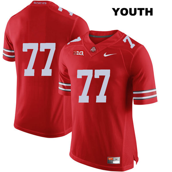 Ohio State Buckeyes Youth Nicholas Petit-Frere #77 Red Authentic Nike No Name College NCAA Stitched Football Jersey CC19Z75RY